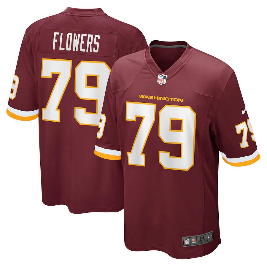 Men Washington Redskins #79 Ereck Flowers Nike Burgundy Game NFL Jersey->washington redskins->NFL Jersey